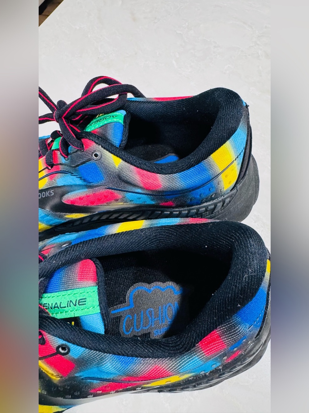 Brooks Multicolor Sneakers - Blue, Yellow & Pink Accents - Picture 3 of 6